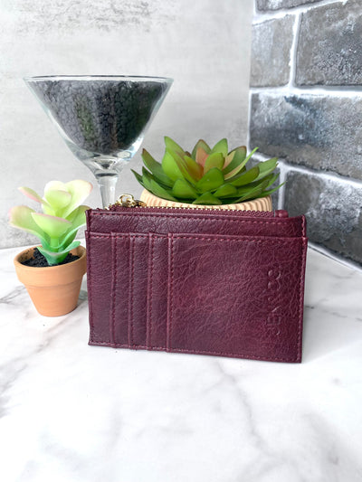 Sia Printed Card Holder Wallet - Plum-Authentically Radd Women's Online Boutique in Endwell, New York