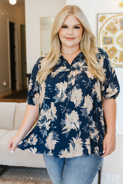 Just Coasting Floral Blouse-Tops-Authentically Radd Women's Online Boutique in Endwell, New York