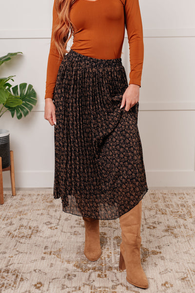 Just What You Wanted Floral Print Pleated Skirt-Bottoms-Authentically Radd Women's Online Boutique in Endwell, New York