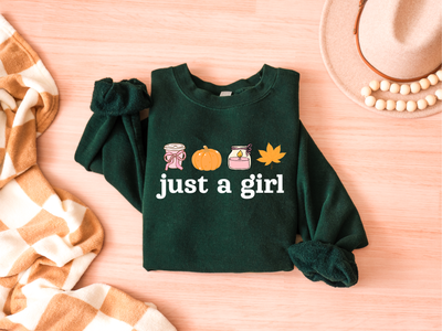 Just a Girl Graphic Tee and Sweatshirt-Womens-Authentically Radd Women's Online Boutique in Endwell, New York