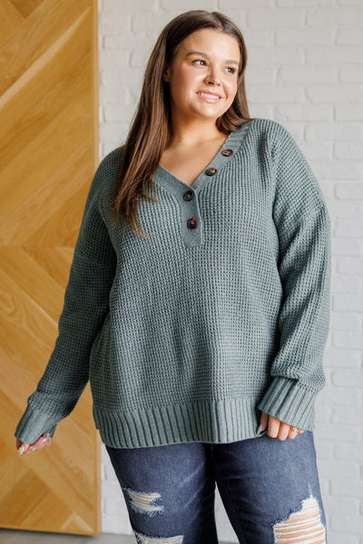 Lakeside View Drop Shoulder Sweater in Sage-Tops-Authentically Radd Women's Online Boutique in Endwell, New York