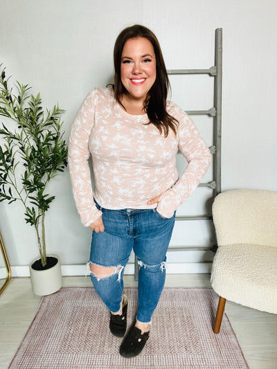 Blushing & Blooming Long Sleeve Tee-Authentically Radd Women's Online Boutique in Endwell, New York