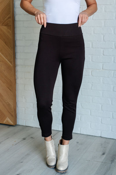 Magic Ankle Crop Skinny Pants in Chocolate-Bottoms-Authentically Radd Women's Online Boutique in Endwell, New York