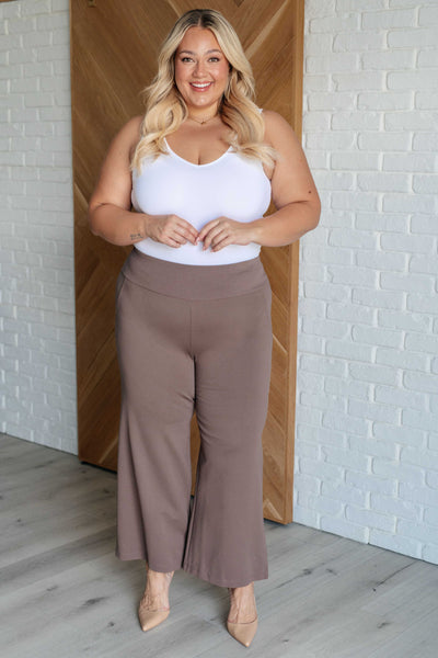 Magic Wide Leg Crop Pants in Dark Mocha-Bottoms-Authentically Radd Women's Online Boutique in Endwell, New York