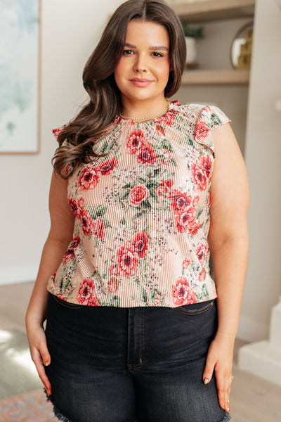 Making Me Blush Floral Top-Tops-Authentically Radd Women's Online Boutique in Endwell, New York