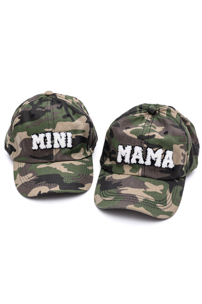 Mama and Mini Hat Set in Camo-Accessories-Authentically Radd Women's Online Boutique in Endwell, New York