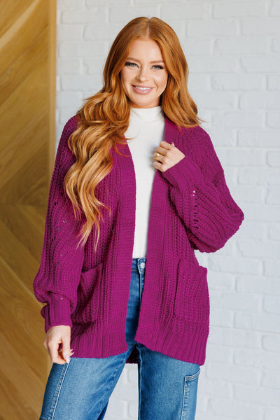 Maybe Monday Cardigan in Berry-Layers-Authentically Radd Women's Online Boutique in Endwell, New York