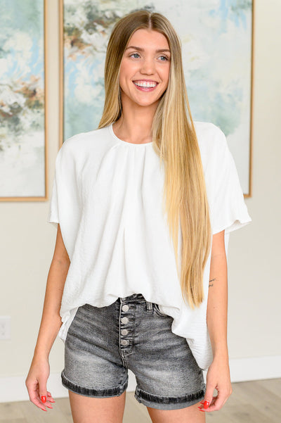 Mild Moments Pleat Detail Top-Tops-Authentically Radd Women's Online Boutique in Endwell, New York
