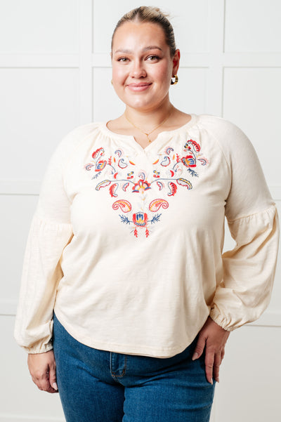 More Than You Would Think Embroidered Blouse-Blouses-Authentically Radd Women's Online Boutique in Endwell, New York