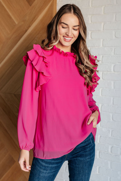 My Good Graces Ruffled Top-Tops-Authentically Radd Women's Online Boutique in Endwell, New York