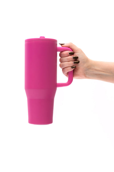 No Spill 40oz Tumbler in Hot Pink-Home-Authentically Radd Women's Online Boutique in Endwell, New York