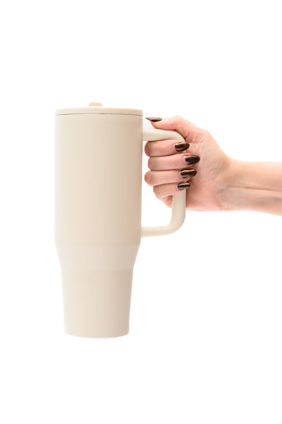 No Spill 40oz Tumbler in Off White-Home-Authentically Radd Women's Online Boutique in Endwell, New York