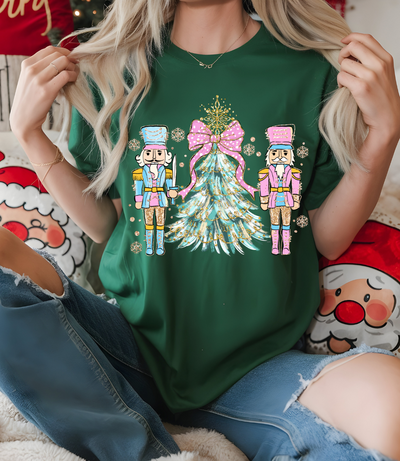 Nutcracker Wonderland in Forest Green Graphic Tee and Sweatshirt-Womens-Authentically Radd Women's Online Boutique in Endwell, New York
