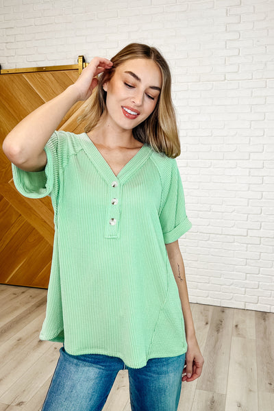 Plain and Sassy V-Neck Tee in Mint Green-Womens-Authentically Radd Women's Online Boutique in Endwell, New York