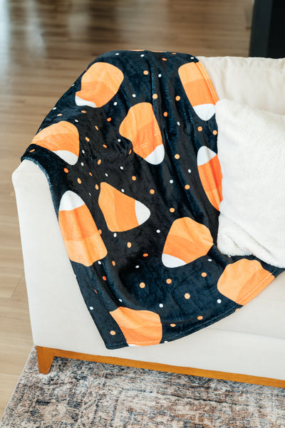 PREORDER: Halloween Fleece Blanket in Jumbo Candies-Womens-Authentically Radd Women's Online Boutique in Endwell, New York