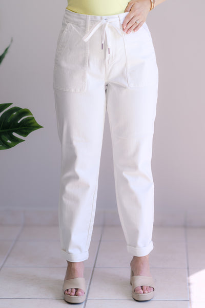 Chalk It Up Judy Blue Joggers-Authentically Radd Women's Online Boutique in Endwell, New York