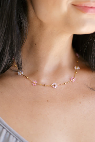 Petal Pop Necklace-Authentically Radd Women's Online Boutique in Endwell, New York