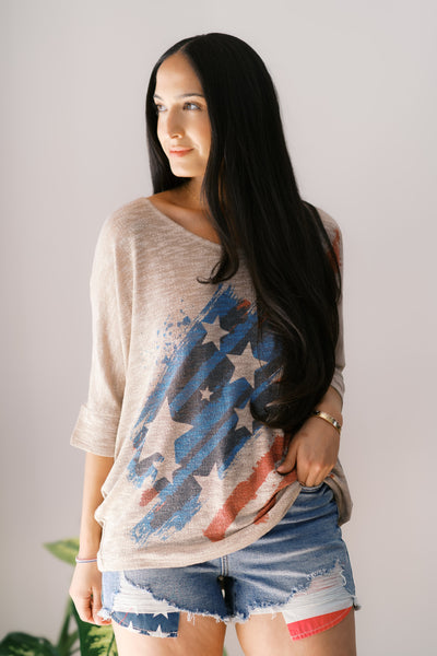Star-Spangled Top-Authentically Radd Women's Online Boutique in Endwell, New York