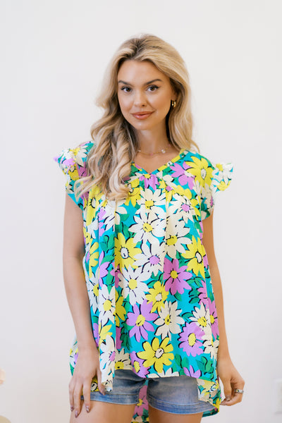 Petal Party Flutter Sleeve-Authentically Radd Women's Online Boutique in Endwell, New York