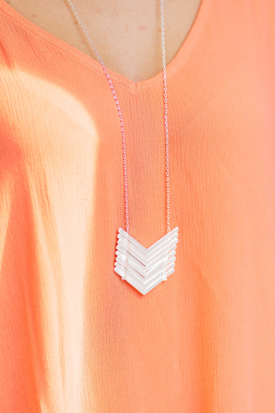 Pair Me Up - Chevron Necklace & Earring Set-Authentically Radd Women's Online Boutique in Endwell, New York