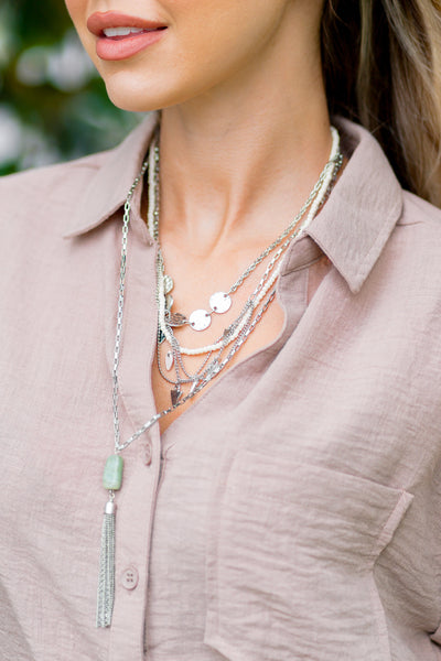 Sahara Layers Necklace-Authentically Radd Women's Online Boutique in Endwell, New York