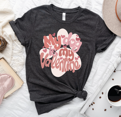 My Dog is my Valentine-Graphic Tee-Authentically Radd Women's Online Boutique in Endwell, New York