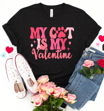 My Cat is my Valentine-Graphic Tee-Authentically Radd Women's Online Boutique in Endwell, New York