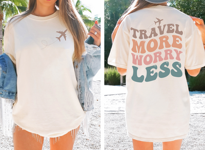 Travel More Worry Less-Graphic Tee-Authentically Radd Women's Online Boutique in Endwell, New York
