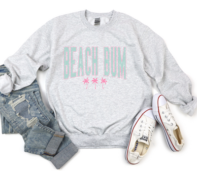 Beach Bum sweatshirt-Graphic Tee-Authentically Radd Women's Online Boutique in Endwell, New York