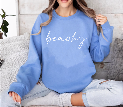 Beachy Sweatshirt-Graphic Tee-Authentically Radd Women's Online Boutique in Endwell, New York