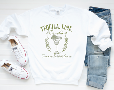 Tequila, Lime, and Sunshine Sweatshirt-Authentically Radd Women's Online Boutique in Endwell, New York
