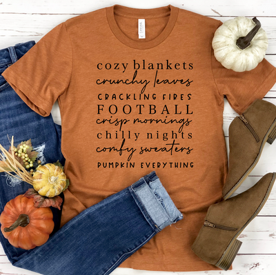 Cozy Blankets Crunchy Leaves-Graphic Tee-Authentically Radd Women's Online Boutique in Endwell, New York