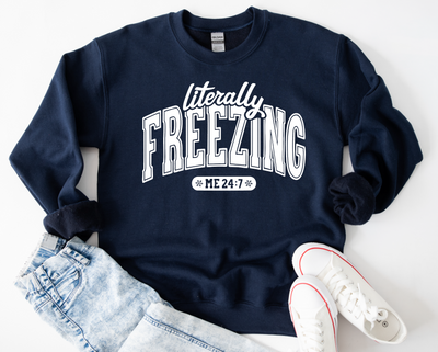 Literally Freezing ME 24:7-Graphic Tee-Authentically Radd Women's Online Boutique in Endwell, New York