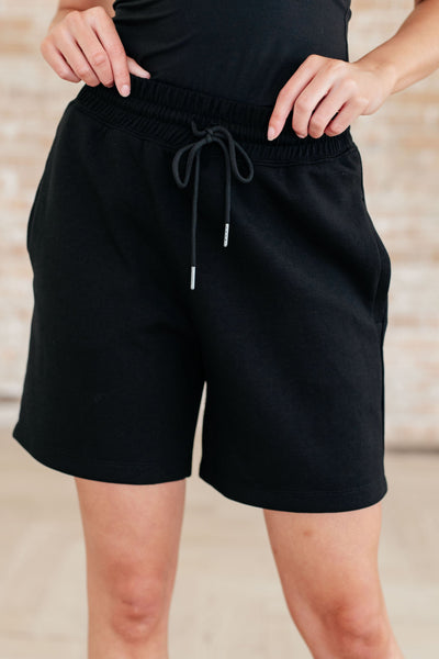 Settle In Dad Shorts in Black-Athleisure-Authentically Radd Women's Online Boutique in Endwell, New York