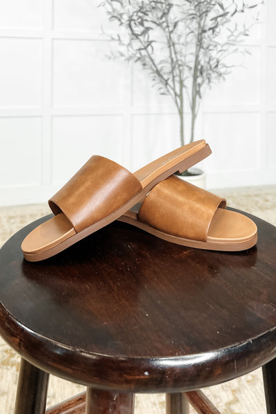 Sole Mate Slip on Sandals in Tan-Womens-Authentically Radd Women's Online Boutique in Endwell, New York