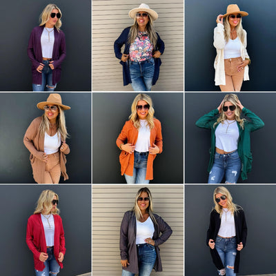 PREORDER: Autumn Lola Cardigan in Nine Colors-Womens-Authentically Radd Women's Online Boutique in Endwell, New York