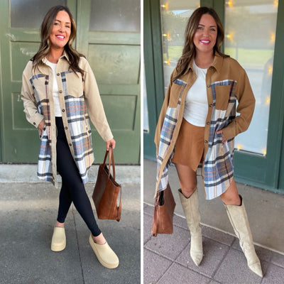 PREORDER: Durham Plaid Jacket in Two Colors-Womens-Authentically Radd Women's Online Boutique in Endwell, New York