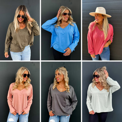 PREORDER: Parker Basic Washed Tee in Six Colors-Womens-Authentically Radd Women's Online Boutique in Endwell, New York