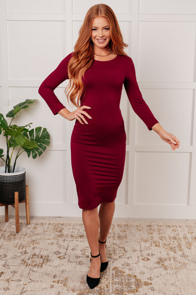 Sure To Fall In Love Bodycon Dress-Dresses-Authentically Radd Women's Online Boutique in Endwell, New York