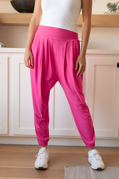 The Motive Slouch Jogger in Hot Pink-Bottoms-Authentically Radd Women's Online Boutique in Endwell, New York