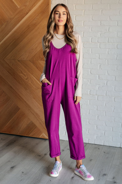 Totally Me Spaghetti Strap Jumpsuit in Light Plum-Jumpsuits & Rompers-Authentically Radd Women's Online Boutique in Endwell, New York