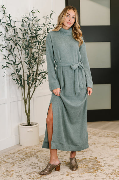 Travel Plush Knit Dress in Soft Teal-Womens-Authentically Radd Women's Online Boutique in Endwell, New York