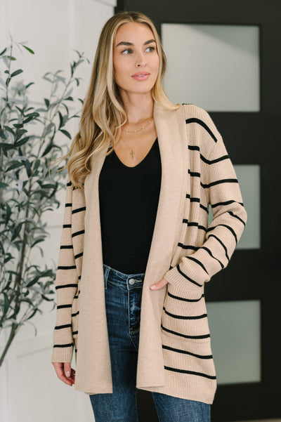 Under Wraps Striped Cardigan-Womens-Authentically Radd Women's Online Boutique in Endwell, New York