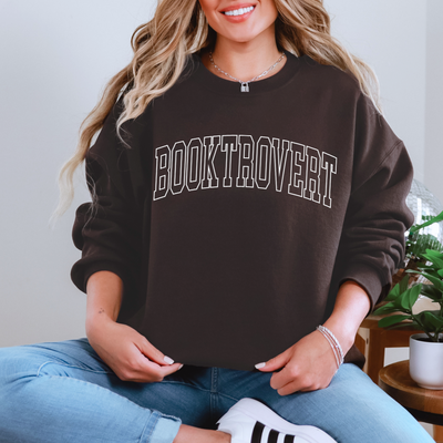 Booktrovert Graphic Sweatshirt-Womens-Authentically Radd Women's Online Boutique in Endwell, New York