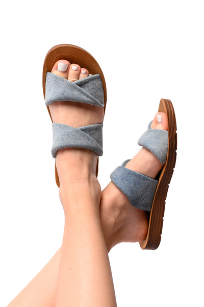 With a Twist Sandal in Denim-Womens-Authentically Radd Women's Online Boutique in Endwell, New York