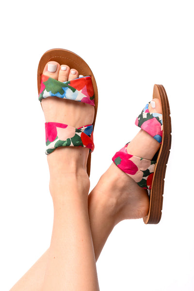 With a Twist Sandal in Flowers-Womens-Authentically Radd Women's Online Boutique in Endwell, New York