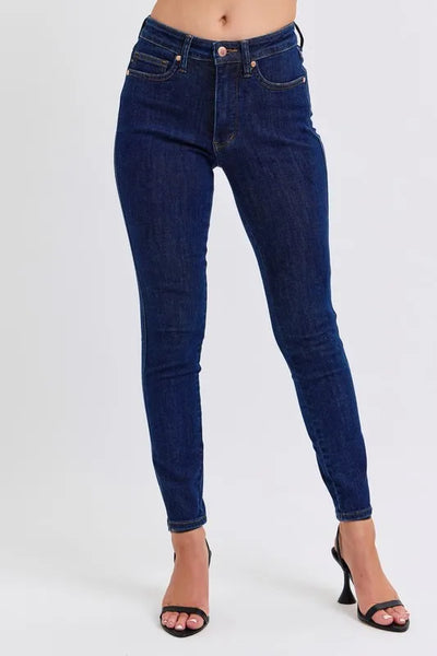Judy Blue Full Size Mid Rise Tummy Control Classic Skinny Jeans Plus Size-Authentically Radd Women's Online Boutique in Endwell, New York