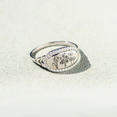 Flower Epoxy Gum Oil Inlaid Zircon Ring-Authentically Radd Women's Online Boutique in Endwell, New York