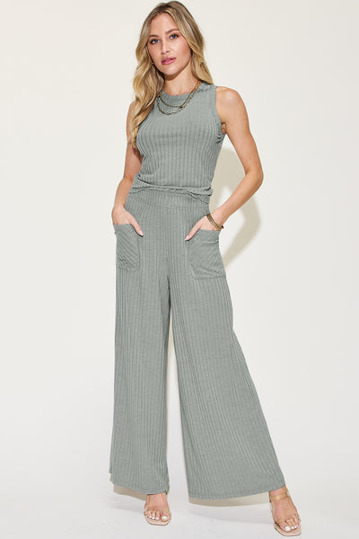 Basic Tank and Wide Leg Pants Set-Authentically Radd Women's Online Boutique in Endwell, New York