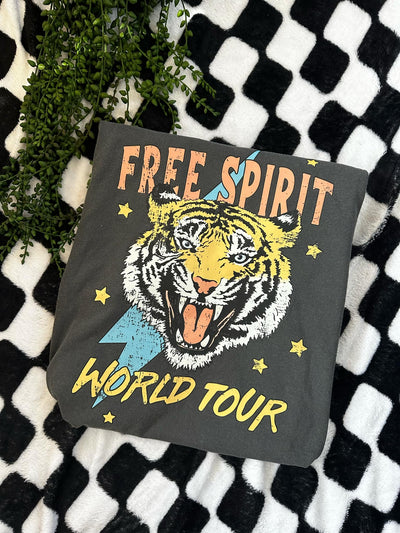 Free Spirit World Tour Graphic Tee-Womens-Authentically Radd Women's Online Boutique in Endwell, New York